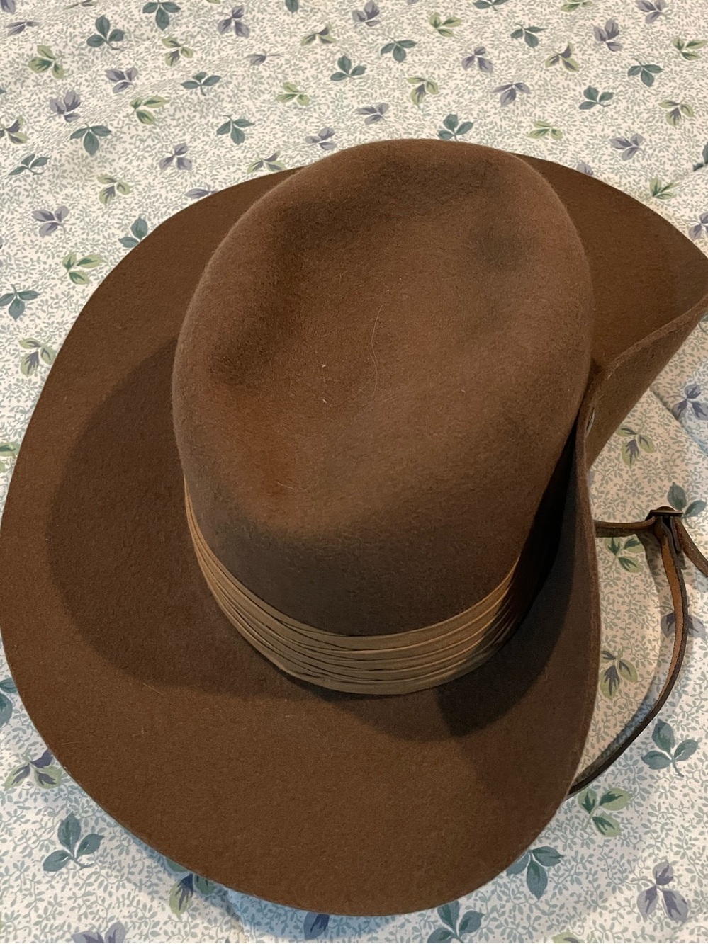 Vintage 80s LL Bean Wool Australian Bush Slouch Hat Made in England Large 7 1/4